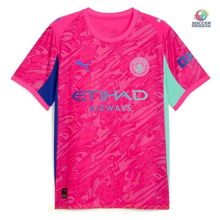 Manchester City Home Youth Kit Shirt 2025/26 Collection Pink Goalkeeper