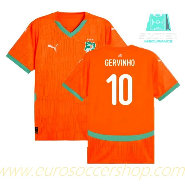 2024-2025 Season Ivory Coast Home Football Shirt (Gervinho 10)