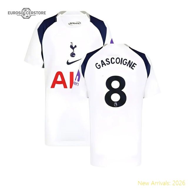 Official 2025-2026 Tottenham Hotspur Home Shirt (kids) (gascoigne 8