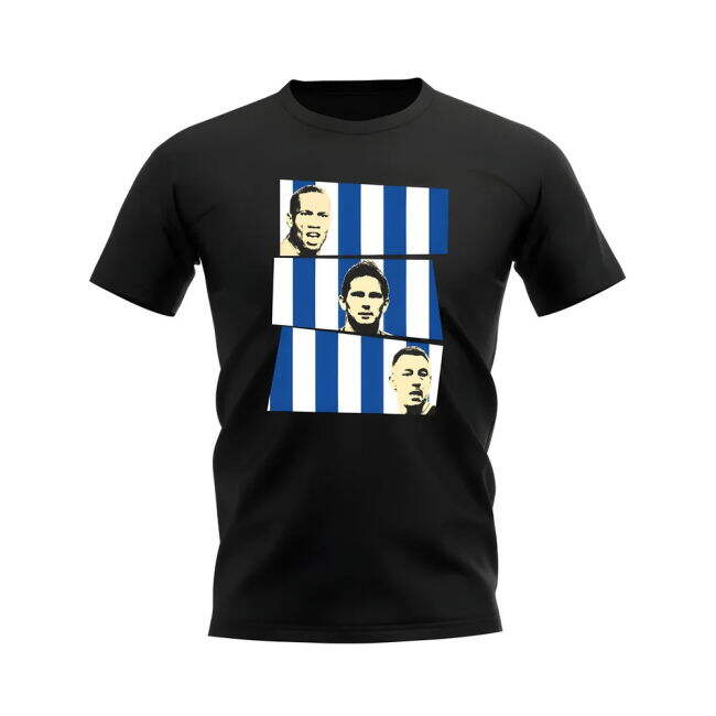 Drogba Lampard Terry Chelsea Trio T-Shirt - Black