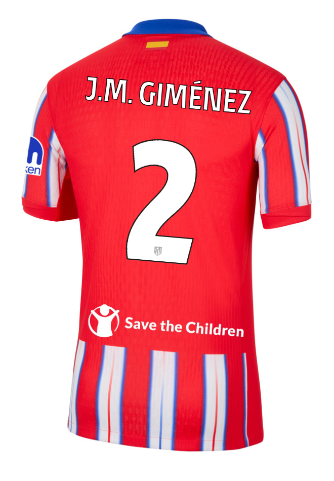 J.M. GIMÉNEZ 2 Atletico Madrid 2024-25 Home Champions League Jersey
