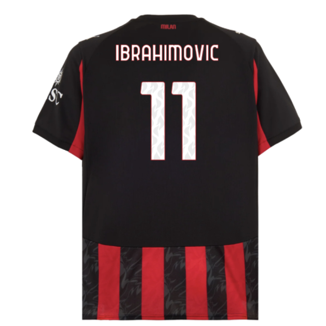 Match-ready Ac Milan Home Ibrahimovic Jersey 2025-2026 Durable