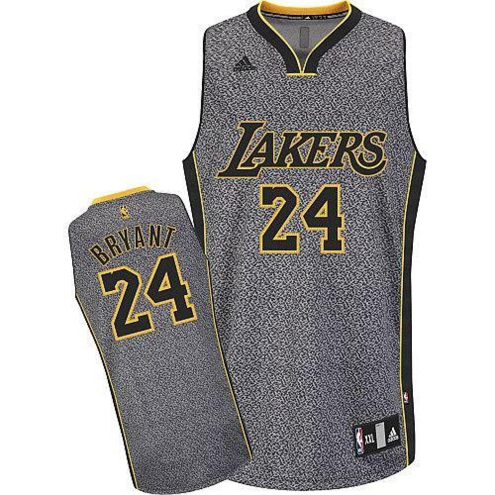 Lakers #24 Kobe Bryant Grey Static Fashion Stitched NBA Jersey