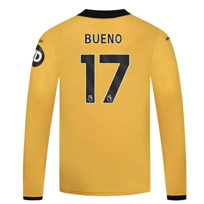 2025-2026 Wolves Long Sleeve Home Shirt - Kids (Bueno 17)