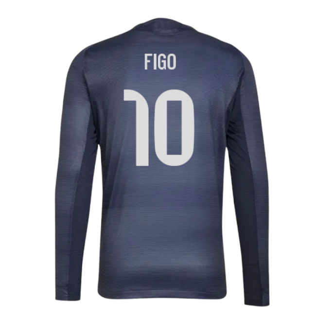 2025-2026 Real Madrid Auth Long Sleeve Away Shirt (Figo 10) - Ultra...