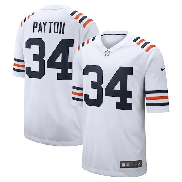 None Walter Payton Game Jersey - White | NFL Player Jersey | NFL Footb