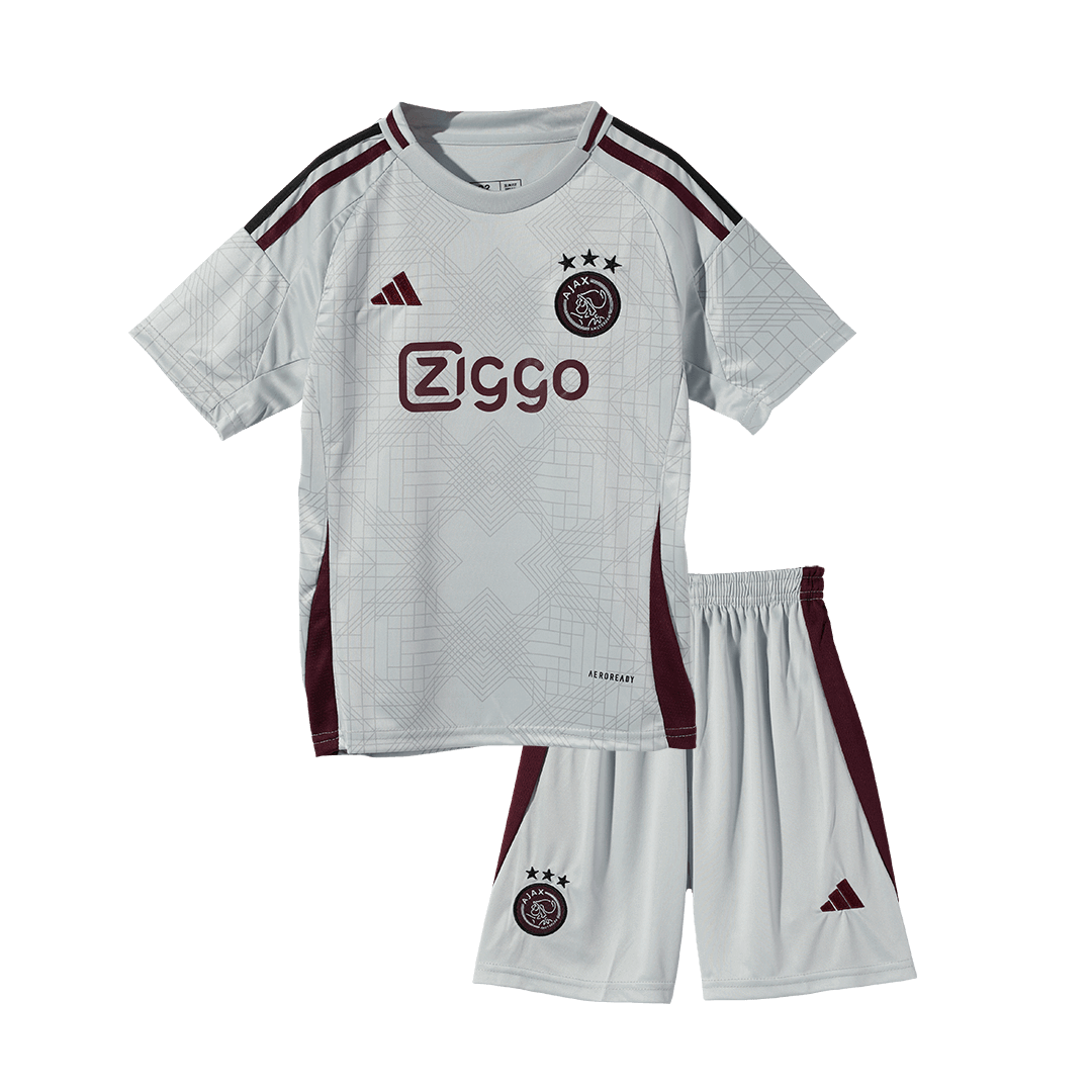 Kid's Ajax Third Away Soccer Jersey Kit(Jersey+Shorts) 2024/25Authenti