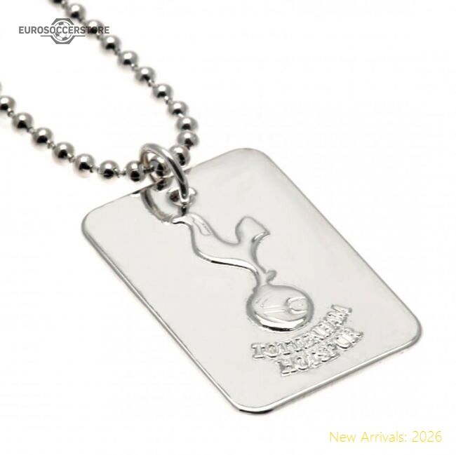 Authentic Tottenham Hotspur Fc Silver Plated Dog Tag & Chain