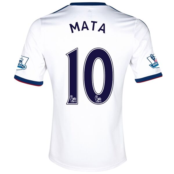 13-14 Chelsea 10 MATA White Away Soccer Jersey Shirt - Official
