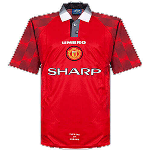 96-97 MANCHESTER UNITED HOME RED RETRO SOCCER JERSEY SHIRT - Official