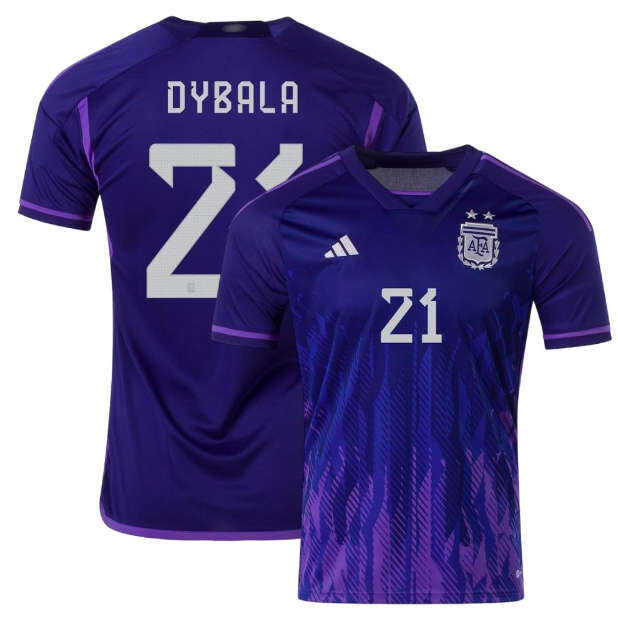 Argentina World Cup 2022 Away DYBALA Soccer Jersey Football Shirt -