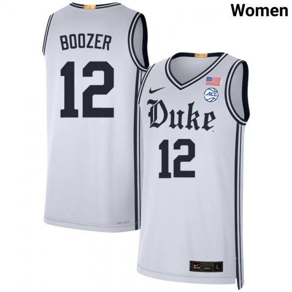 Women Elite Program #12 Cameron Boozer Team Blue Top-quality Jersey