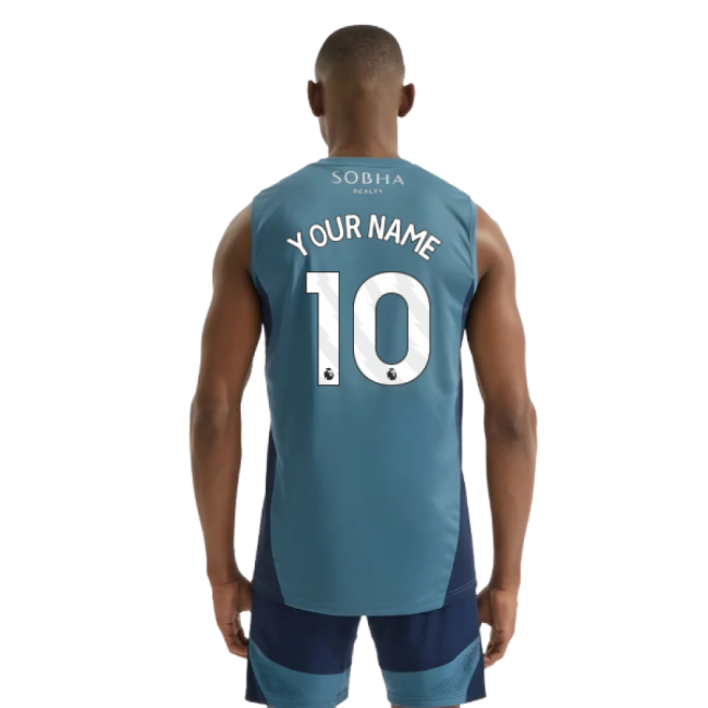 2025-2026 Arsenal Sleeveless Jersey (Blanch Blue) (Your Name)