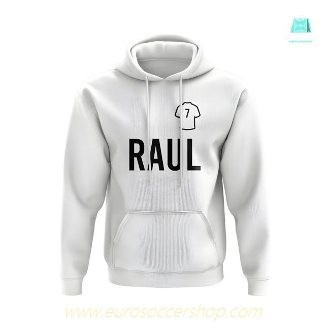 Raul Real Madrid Number Hoody (White)
