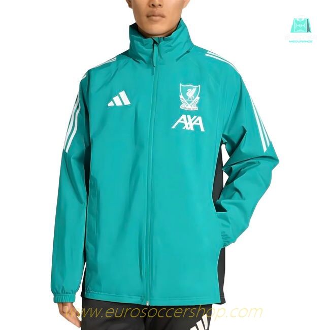 2025-2026 Liverpool EU Rain Jacket (Sea Green)