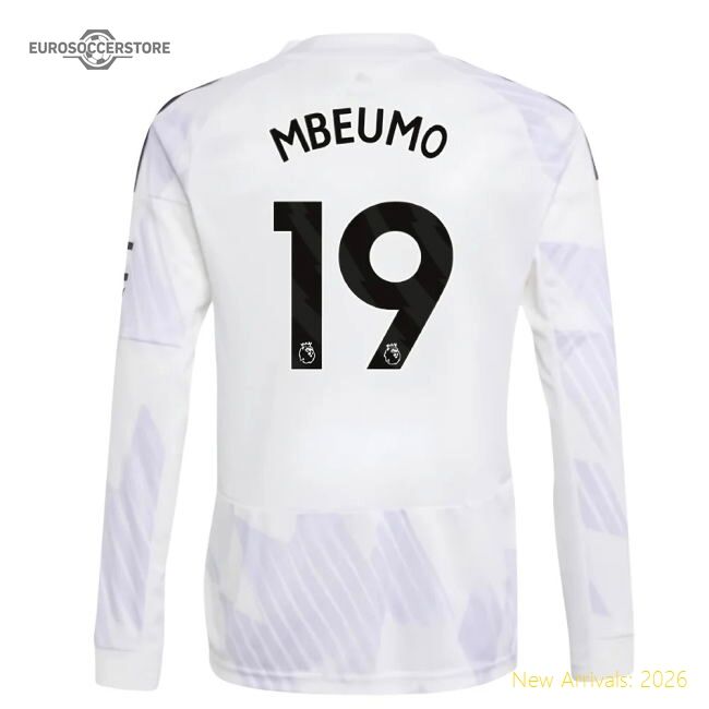 Official 2025-2026 Man Utd Long Sleeve Away Shirt (kids) (mbeumo 19