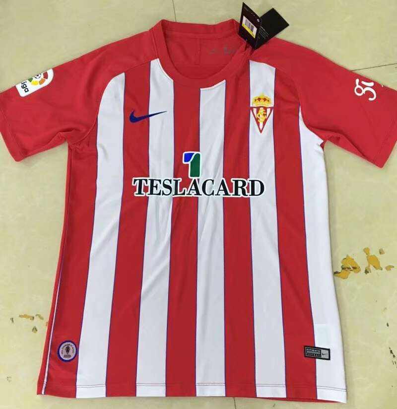 Sporting Gijon Home 201718 Soccer Jersey shirt - Official Replica