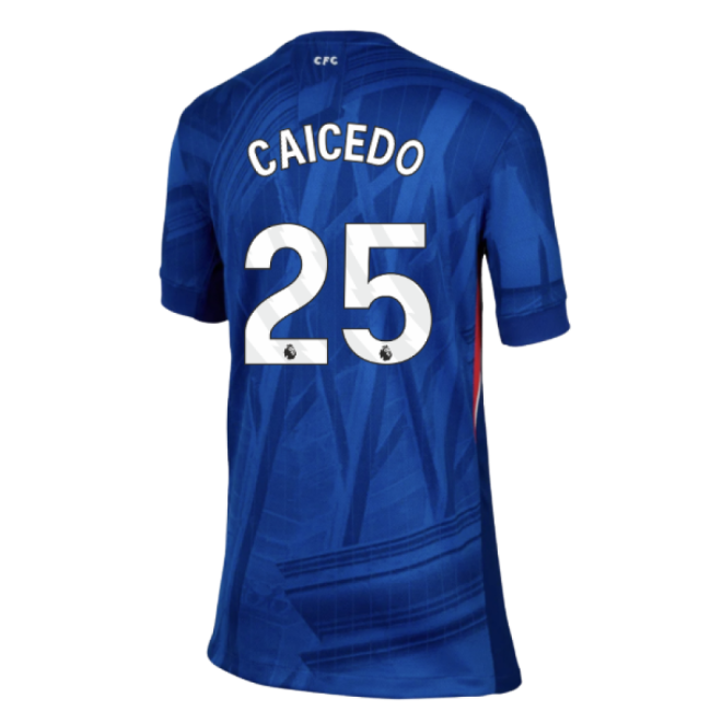 Chelsea 2025-20 Home Football Shirt Caicedo 25 Edition L M S Kids