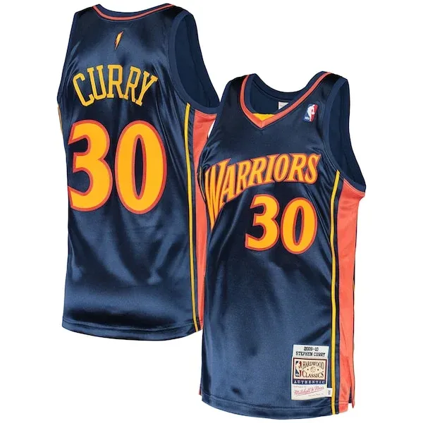 Stephen Curry GSW Authentic Jersey - high-quality NBA - Navy