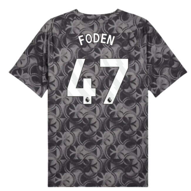 2025-2026 Man City Warm Up Jersey (Black) (Foden 47)