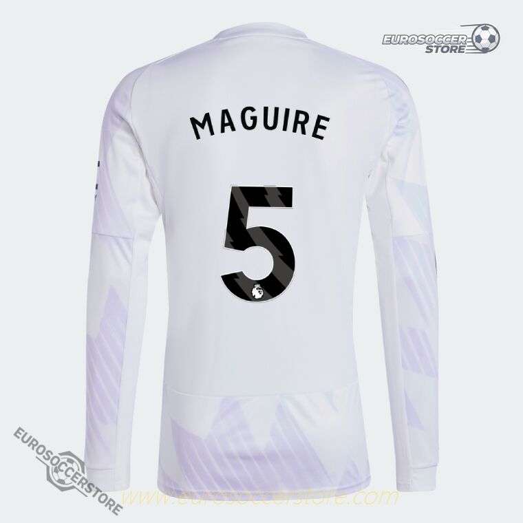 Away Long Sleeve Jersey of Manchester United with MAGUIRE 5 for the 25-26 season