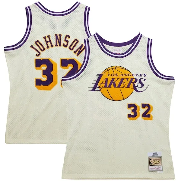 Pro-Grade Magic Johnson LAL Basketball Jersey - Team Colors