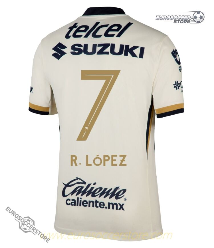 R. LÓPEZ 7 Home Jersey for Pumas UNAM 25-26 Season
