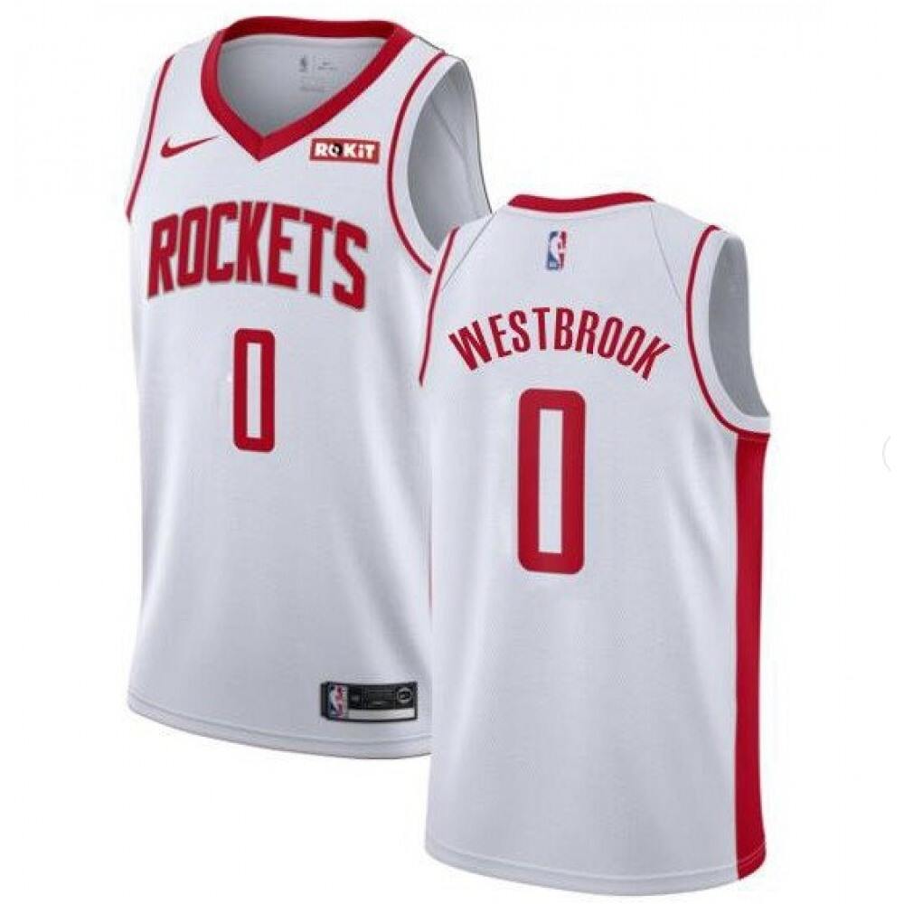 Houston Rockets 0 White Jersey - - Fan Favorite