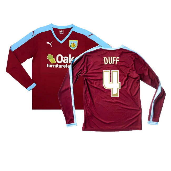 Burnley 2015-16 Long Sleeve Home Shirt ((Excellent) S) (Duff 4) - o...