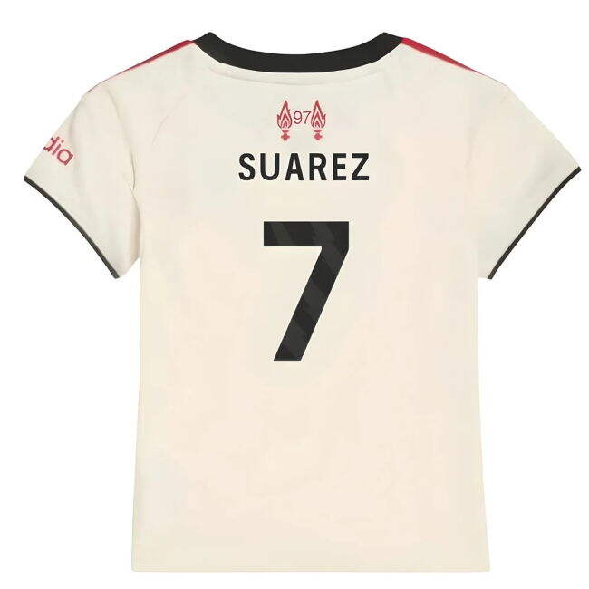 Baby Suarez 7 Liverpool Football Club Trendy Away Match Shirt