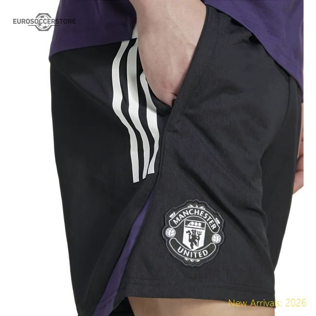 Premium 2025-2026 Man Utd Downtime Shorts (black) - Premium Quality