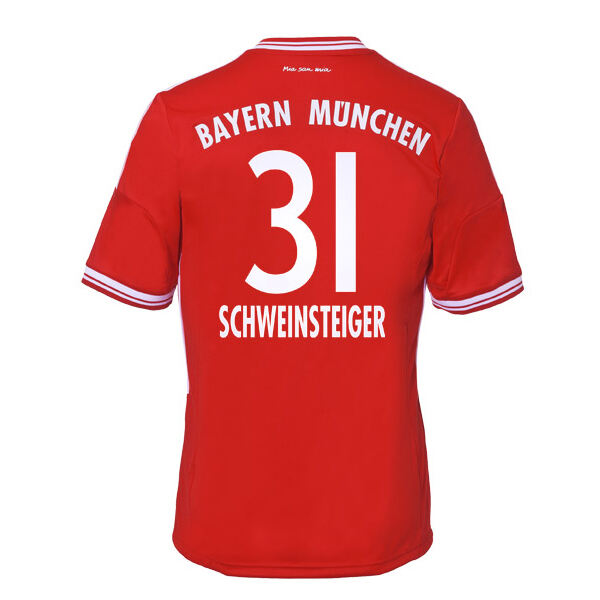13-14 Bayern Munich 31 Schweinsteiger Home Shirt - Official Replica
