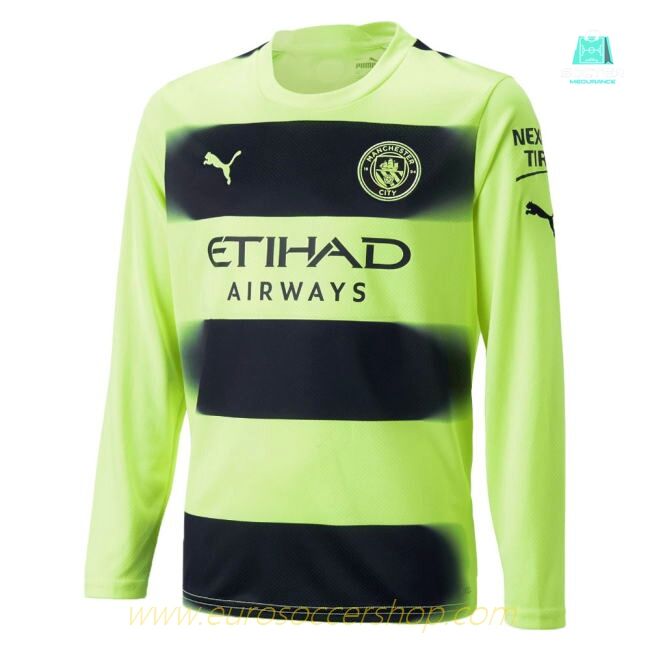 2022-2023 Man City Long Sleeve Third Shirt (Your Name)