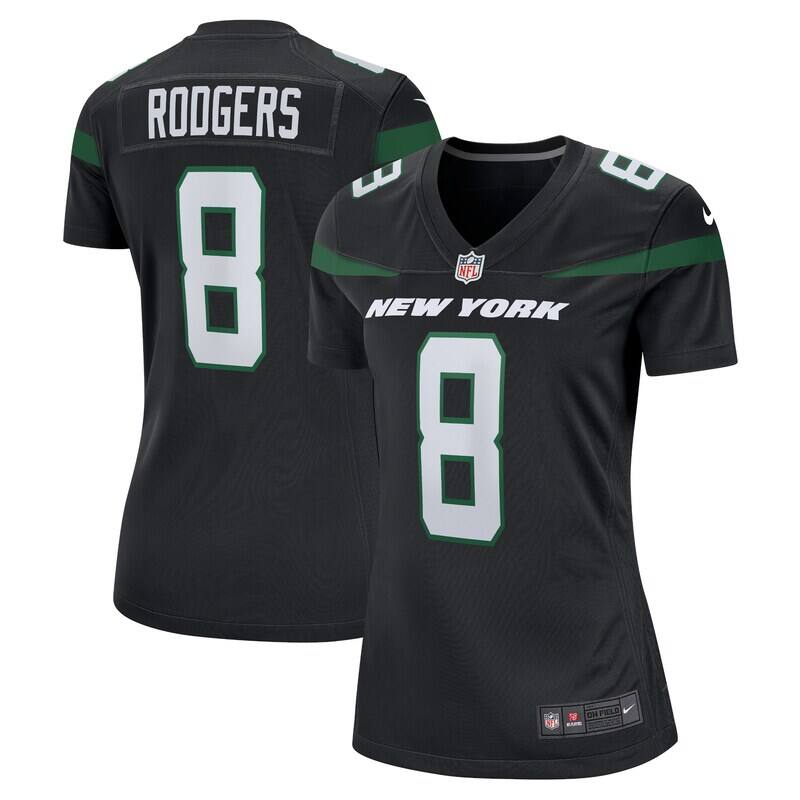 Aaron Rodgers New York Jets Nike Women's Player Jersey - Bla...