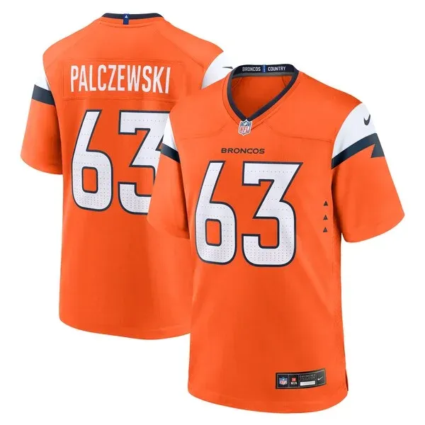 None Alex Palczewski Game Jersey - Orange | NFL Player Jersey