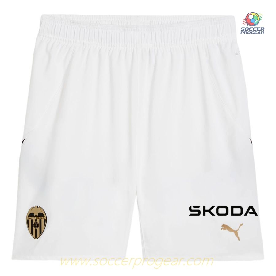 FC Valencia Home Shorts 2024-25 Edition White