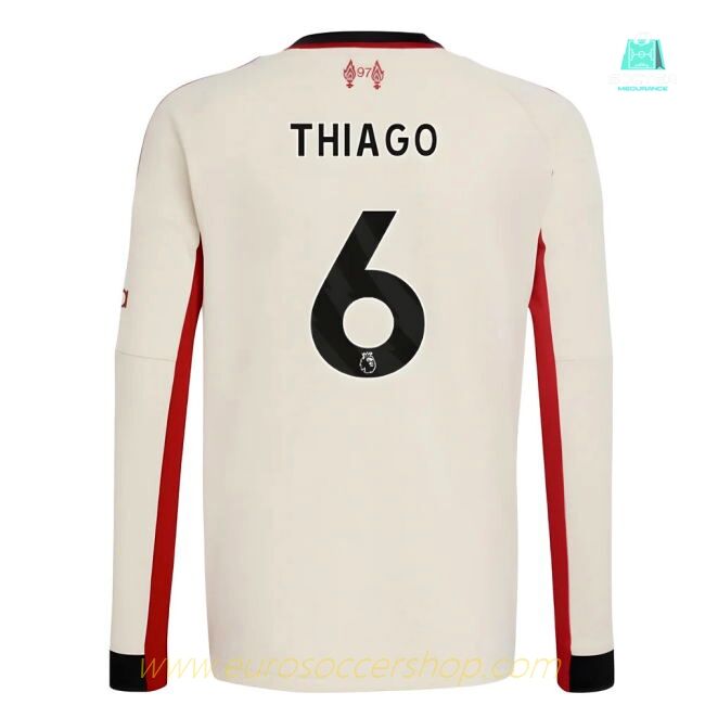 2025-2026 Liverpool Away Long Sleeve Shirt (Kids) (Thiago 6)
