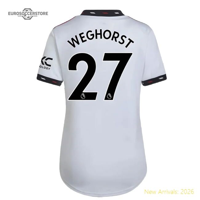 Official 2022-2023 Man Utd Away Shirt (ladies) (weghorst 27)