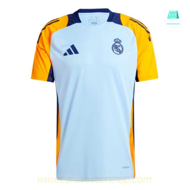 2024-2025 Real Madrid Training Shirt (Glow Blue) (Your Name)