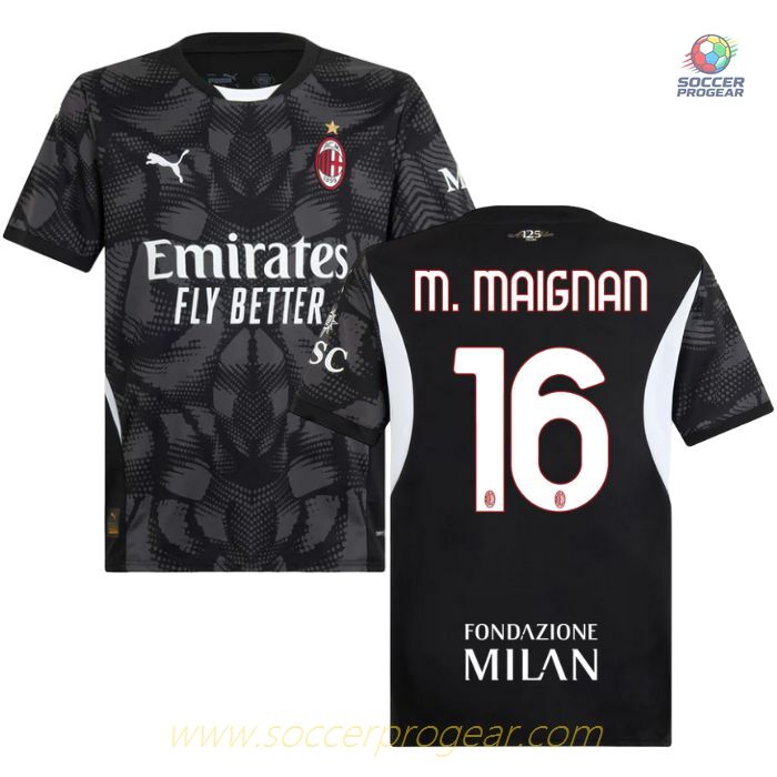 AC Milan Home Team Soccer Jersey 2024/25 Collection M. Maignan