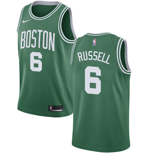 Premium Celtics #6 Bill Russell 2024 Icon NBA Swingman Jersey Green -