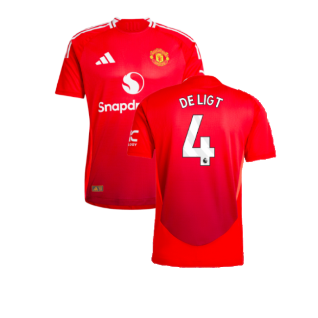 retro 2024-2025 Man Utd Authentic Home Shirt (De Ligt 4)