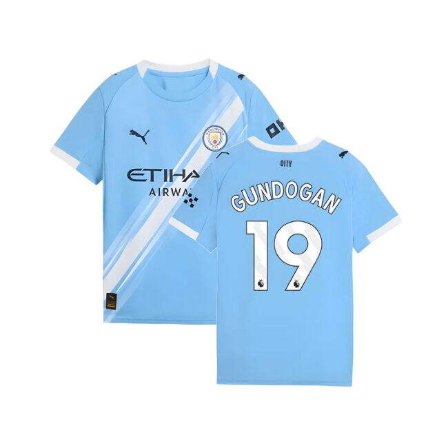 2025-2026 Man City Home Shirt (Kids) (Gundogan 19)