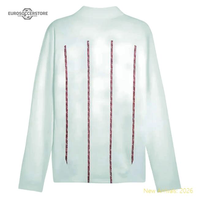 Authentic 2024-2025 Man City Prematch 1/4 Zip Top (white) - Premium