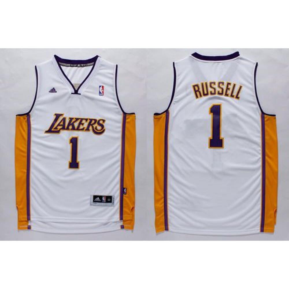 Lakers #1 D'Angelo Russell White Stitched NBA Jersey