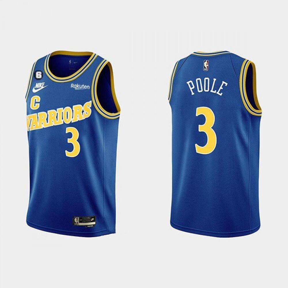 Classic Golden State Warriors 3 Blue Jersey - - NBA Collection