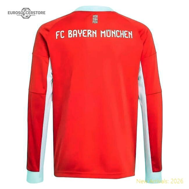 Luxury 2025-2026 Bayern Munich Long Sleeve Home Jersey (kids)