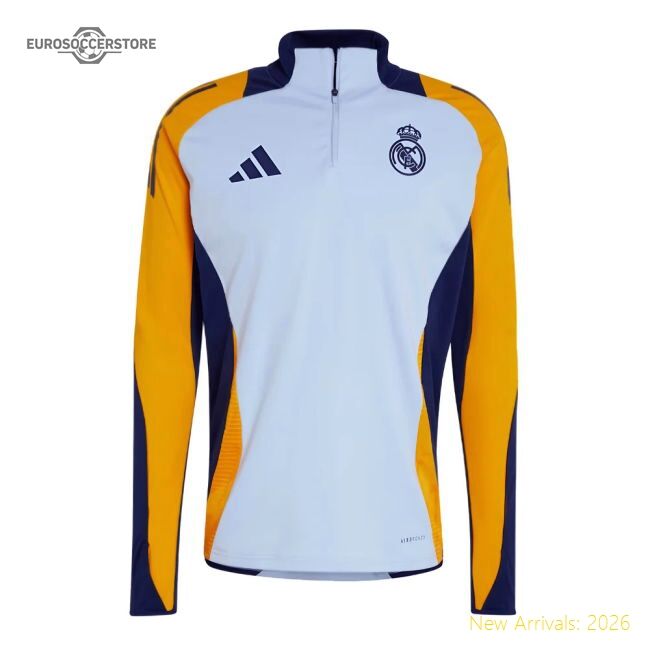 2024-2025 Real Madrid Training Top (glow Blue) - Excellent Value