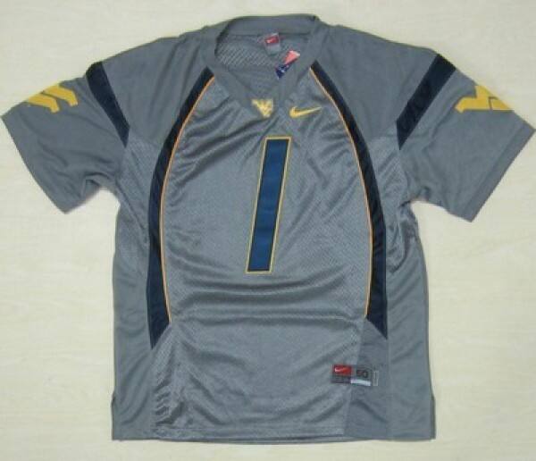 Men College Football Power #1 Gray Men White Top-quality Jersey