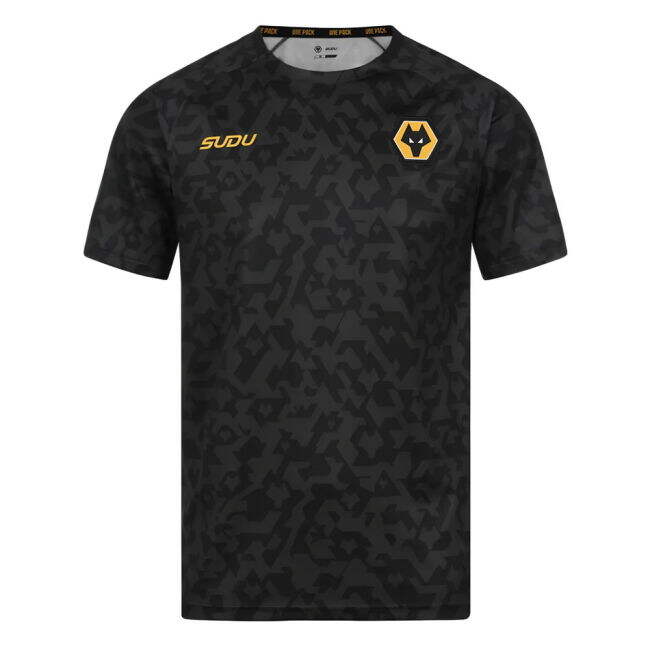 soccer jersey 2024-2025 Wolves Pre Match Training Shirt (Black)